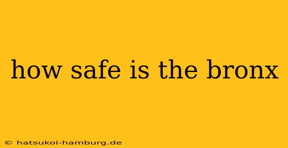 how safe is the bronx