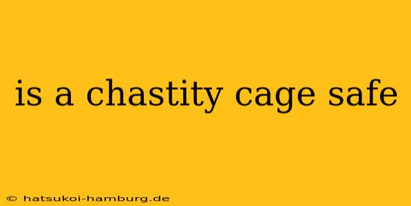 is a chastity cage safe