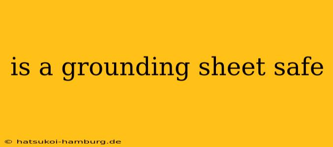is a grounding sheet safe
