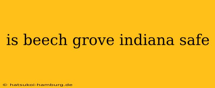 is beech grove indiana safe