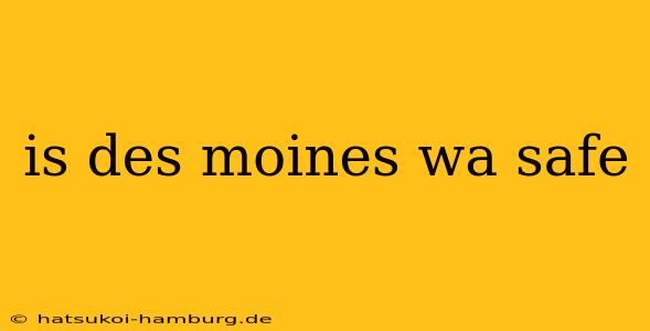 is des moines wa safe