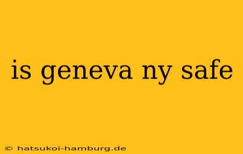 is geneva ny safe