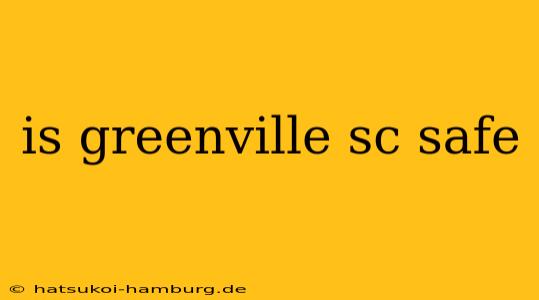 is greenville sc safe