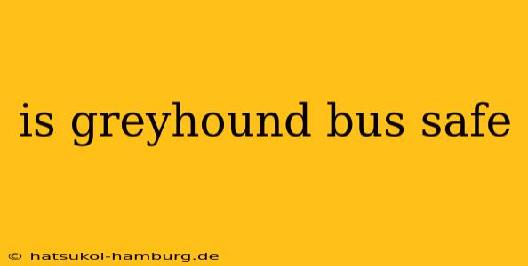 is greyhound bus safe