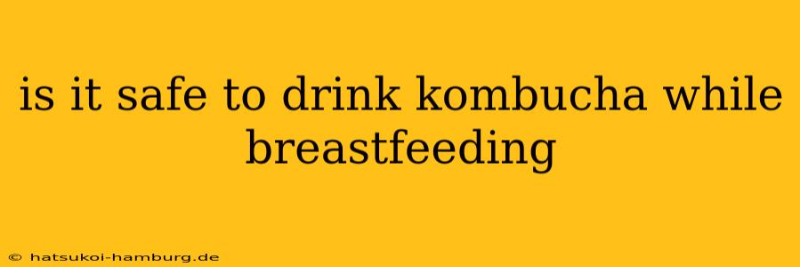 is it safe to drink kombucha while breastfeeding