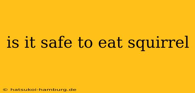 is it safe to eat squirrel