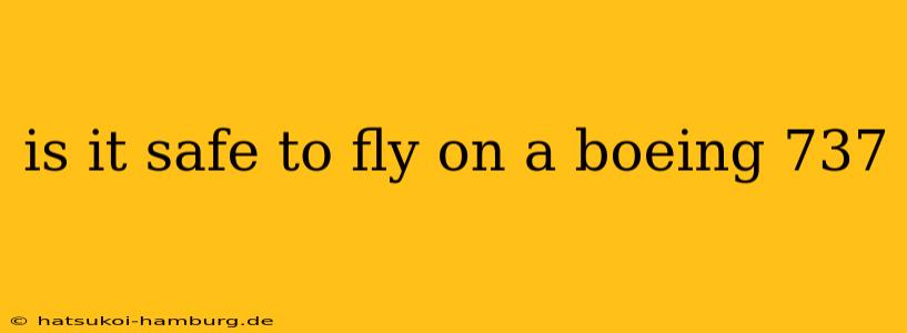 is it safe to fly on a boeing 737