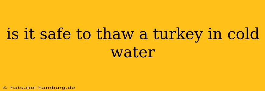is it safe to thaw a turkey in cold water