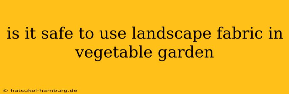 is it safe to use landscape fabric in vegetable garden