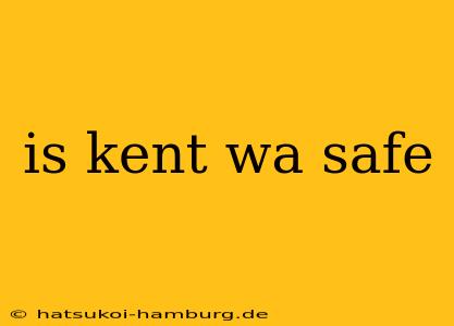 is kent wa safe