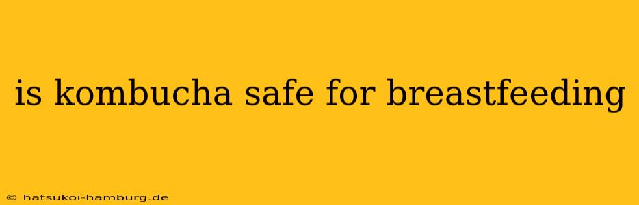is kombucha safe for breastfeeding