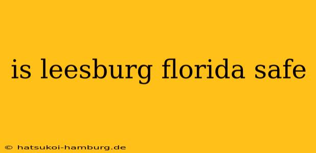 is leesburg florida safe