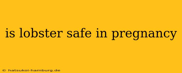 is lobster safe in pregnancy