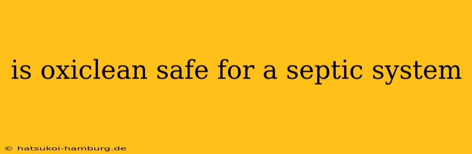 is oxiclean safe for a septic system