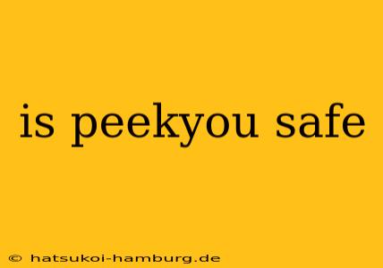 is peekyou safe