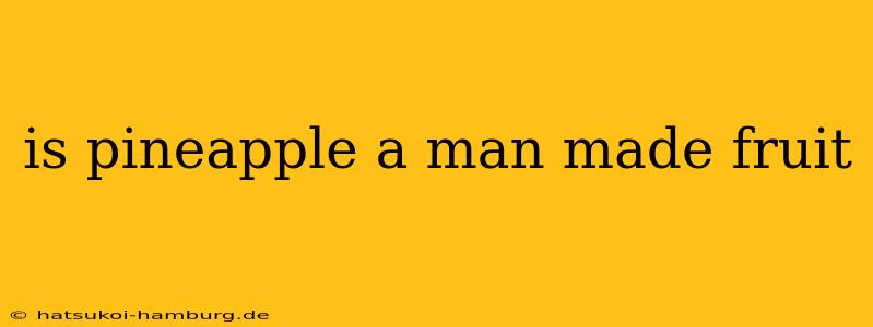 is pineapple a man made fruit
