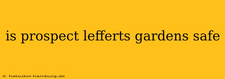 is prospect lefferts gardens safe