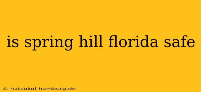 is spring hill florida safe