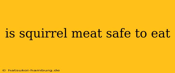 is squirrel meat safe to eat