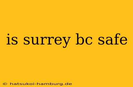 is surrey bc safe