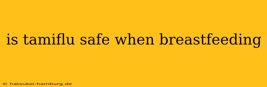 is tamiflu safe when breastfeeding