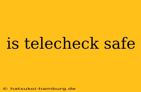 is telecheck safe