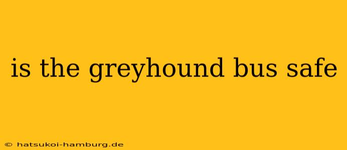 is the greyhound bus safe