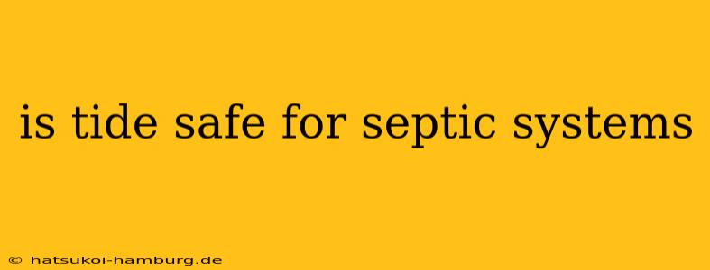 is tide safe for septic systems