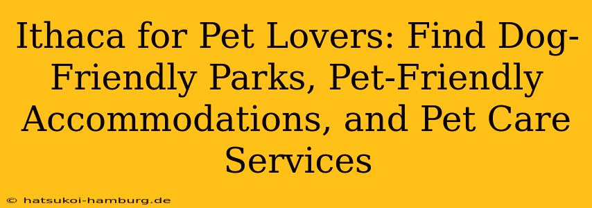 Ithaca for Pet Lovers: Find Dog-Friendly Parks, Pet-Friendly Accommodations, and Pet Care Services