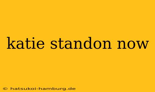 katie standon now