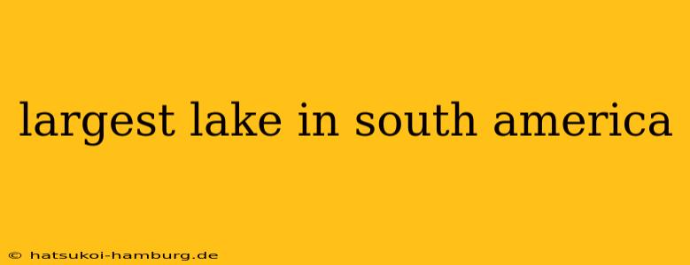 largest lake in south america