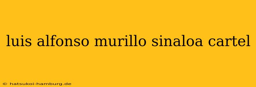 luis alfonso murillo sinaloa cartel