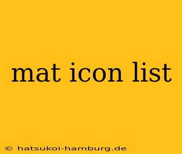 mat icon list