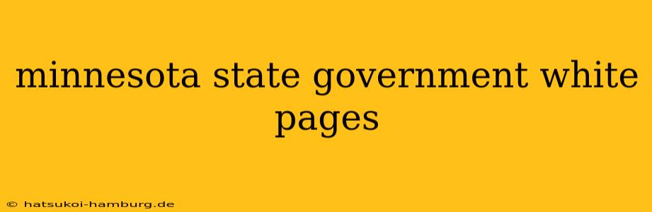 minnesota state government white pages