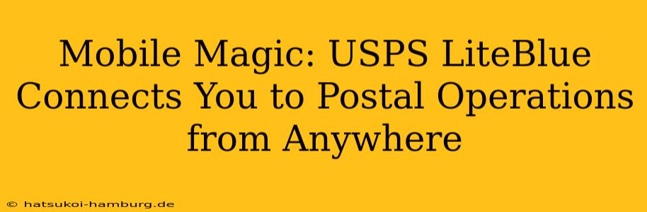 Mobile Magic: USPS LiteBlue Connects You to Postal Operations from Anywhere