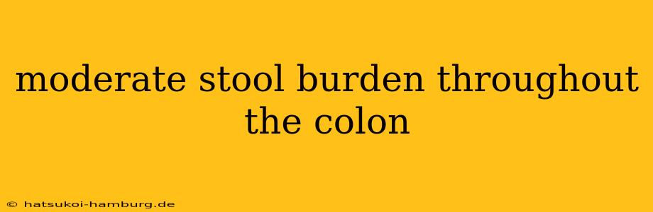 moderate stool burden throughout the colon