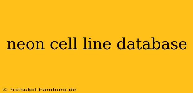 neon cell line database