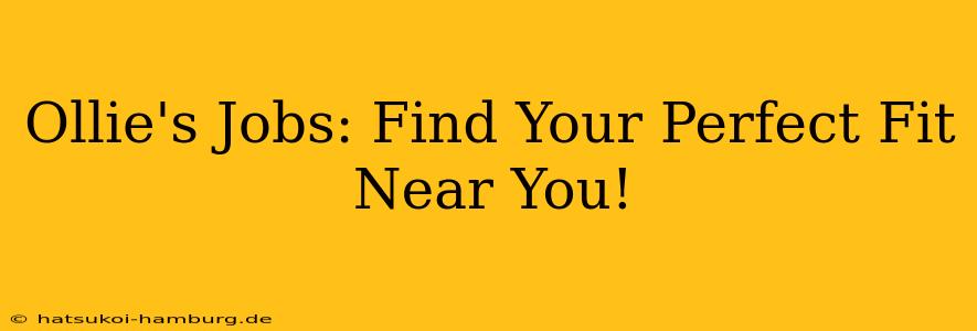 Ollie's Jobs: Find Your Perfect Fit Near You!