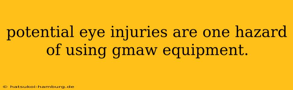 potential eye injuries are one hazard of using gmaw equipment.