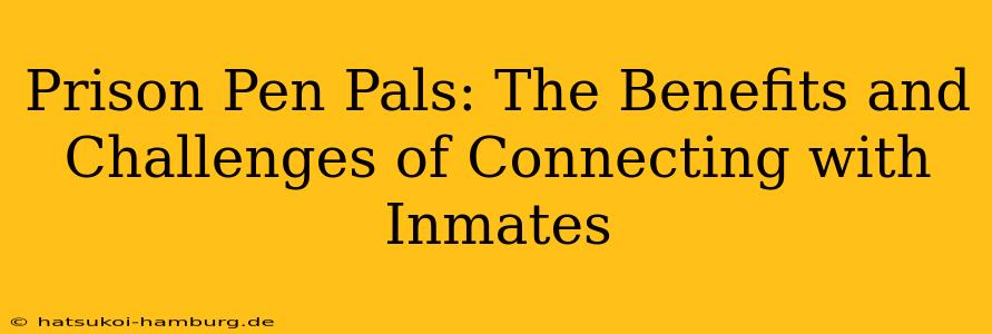 Prison Pen Pals: The Benefits and Challenges of Connecting with Inmates