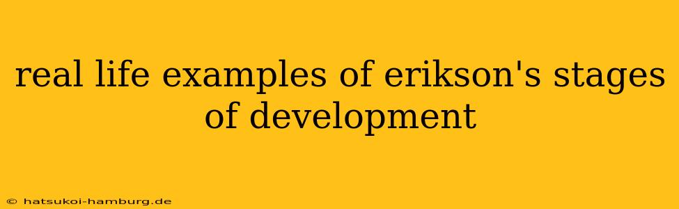 real life examples of erikson's stages of development