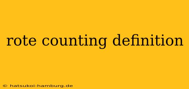 rote counting definition