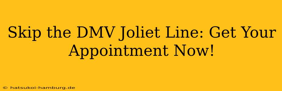 Skip the DMV Joliet Line: Get Your Appointment Now!