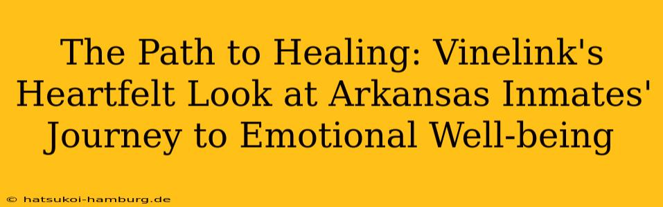 The Path to Healing: Vinelink's Heartfelt Look at Arkansas Inmates' Journey to Emotional Well-being
