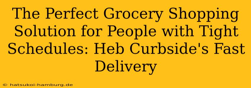 The Perfect Grocery Shopping Solution for People with Tight Schedules: Heb Curbside's Fast Delivery