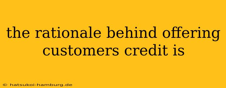 the rationale behind offering customers credit is