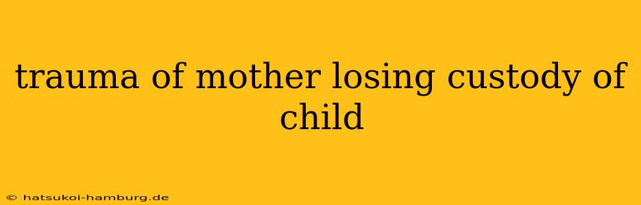 trauma of mother losing custody of child