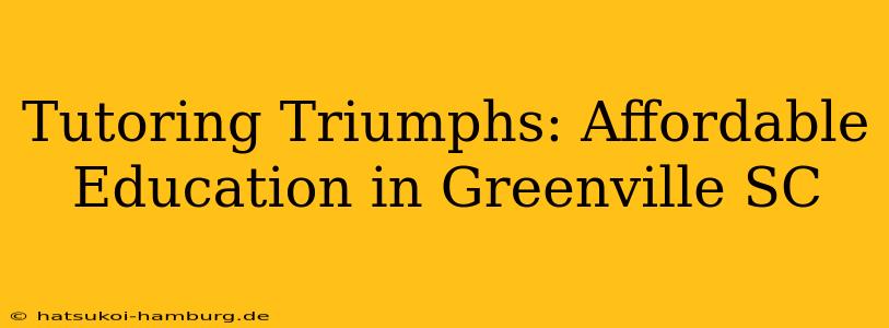 Tutoring Triumphs: Affordable Education in Greenville SC