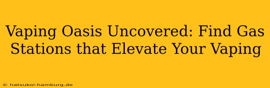 Vaping Oasis Uncovered: Find Gas Stations that Elevate Your Vaping