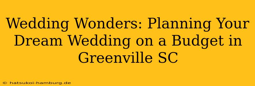 Wedding Wonders: Planning Your Dream Wedding on a Budget in Greenville SC